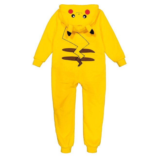 Pikachu fleece hooded onesie yellow Pokemon La Redoute