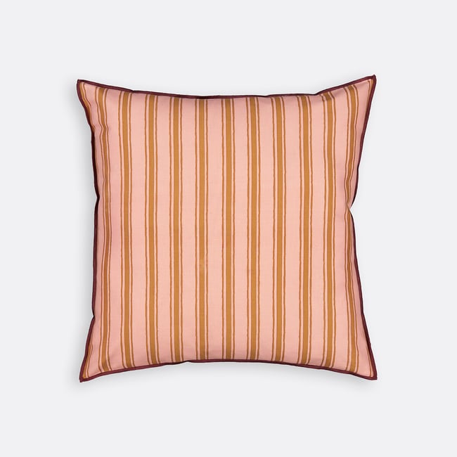 Housse de coussin rayée 45x45 cm, Shirley rayures <span itemprop=