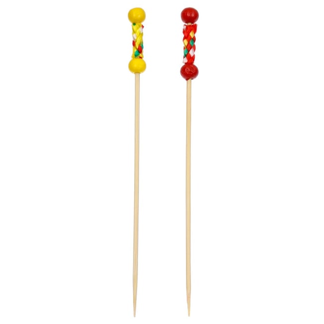 Lot de 50 piques cocktail fantaisie BAMBOU CUISINE Couleur multicolore <span itemprop=
