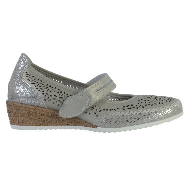 Escarpin Détente Cuir gris <span itemprop=