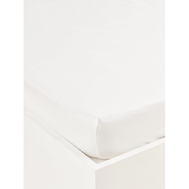 Drap-housse uni percale de coton 