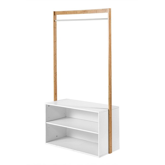 Penderie d'entrée avec rangement Couleur blanc <span itemprop=
