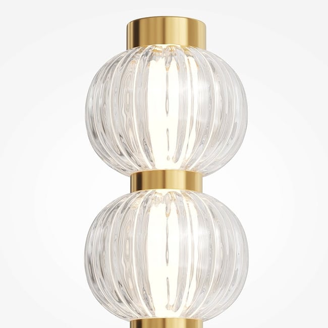 Applique moderne - barre de perles ciselées en verre BELLA Couleur doré <span itemprop=