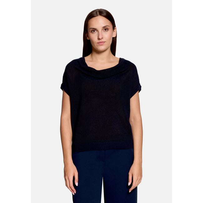 Pull-over en maille ajourée à encolure bénitier - BETTY BARCLAY