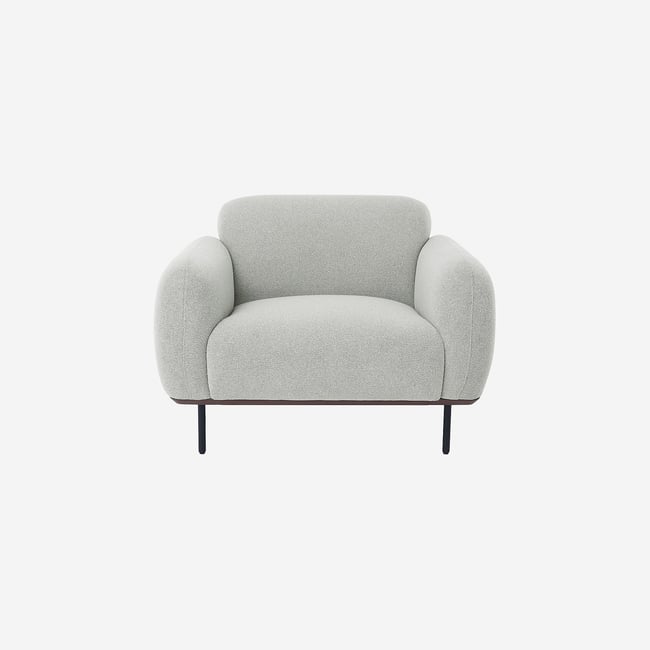 Fauteuil droit polyester LARIMAR Couleur gris <span itemprop=