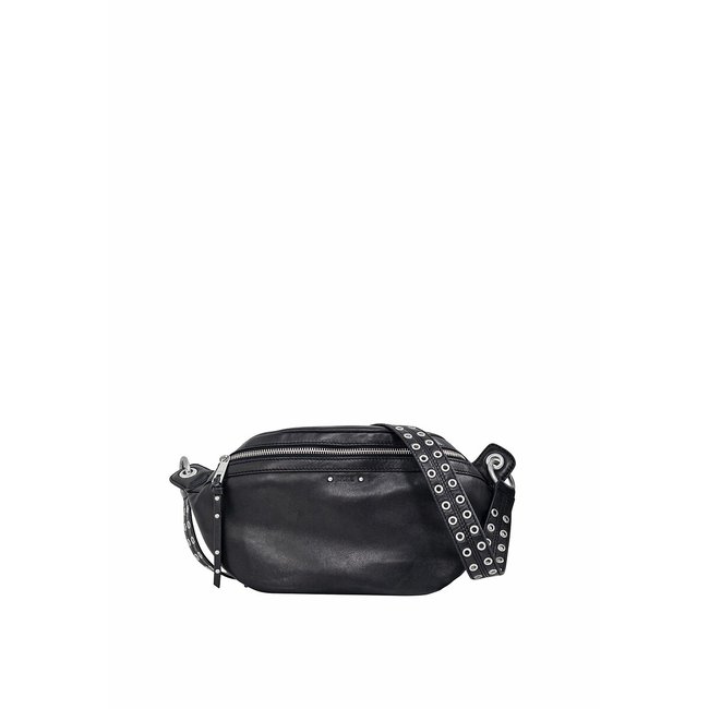 Pocket Belt Leather Bum Bag, black, IKKS