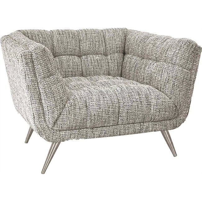 Fauteuil design Huxley nature chic Couleur gris chiné <span itemprop=