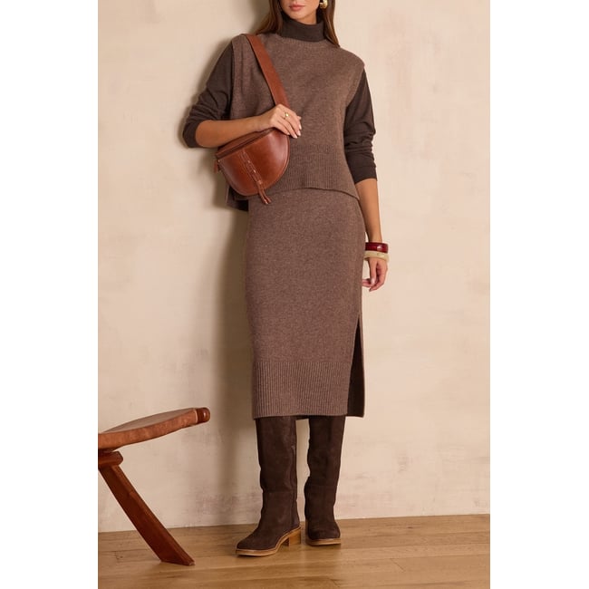 Jupe longue EMILIE en laine - Maison 123