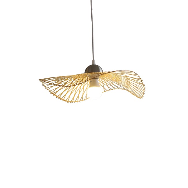 Suspension en bambou tressé, KIX Couleur naturel <span itemprop=