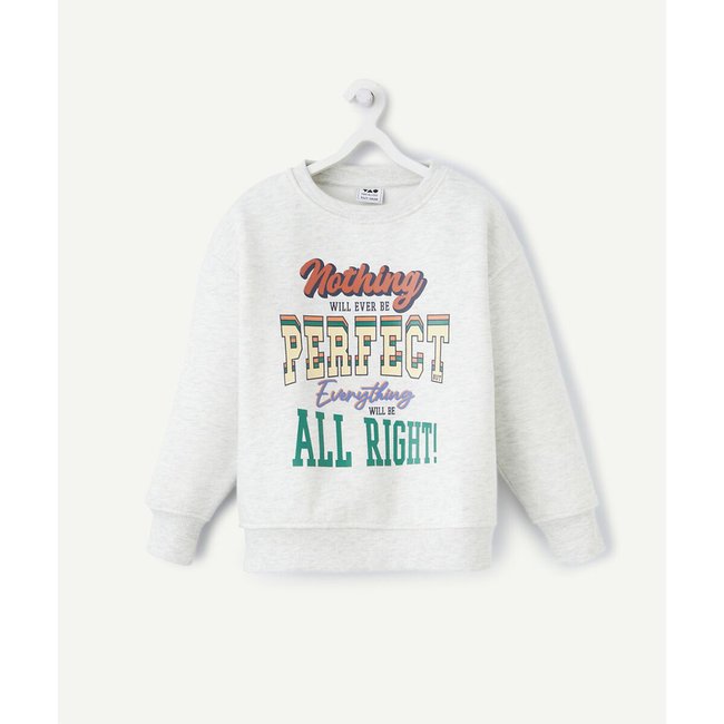 Sweatshirt mit rundem Ausschnitt elfenbein <span itemprop=