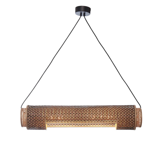 Lampe Suspendue Bambou BHUTAN Couleur marron <span itemprop=