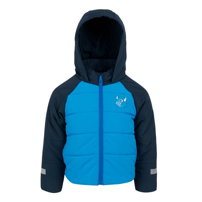 Veste matelassée ANIMAL bleu mer <span itemprop=
