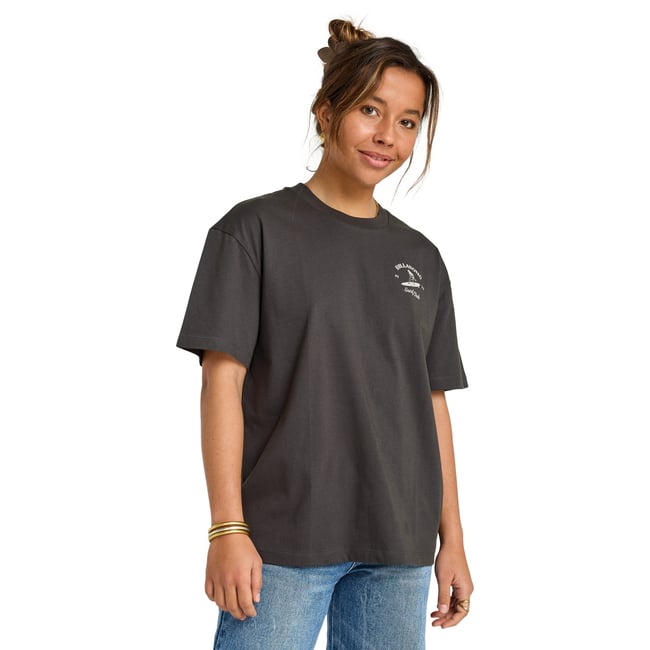T shirt manches courtes CATCH FEELINGS noir off black <span itemprop=
