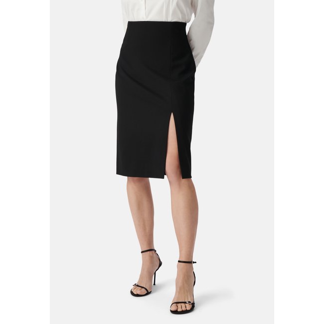 Jupe crayon maille Milano BUSINESS COLLECTION noir <span itemprop=