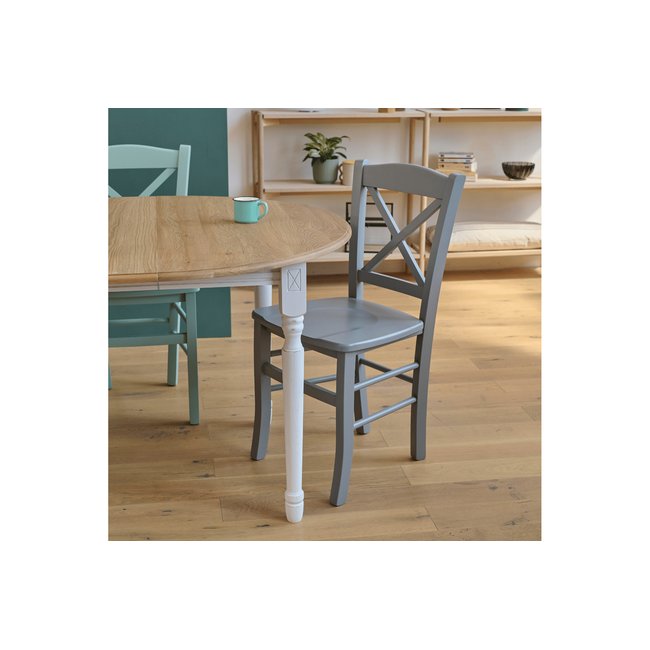 Chaises en hêtre massif colorées (lot de 2) - CLAYTON - HELLIN, DEPUIS 1862