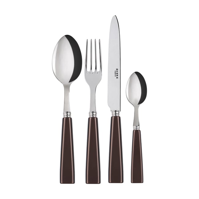 Ménagère 48 pièces, Icône Couleur marron <span itemprop=