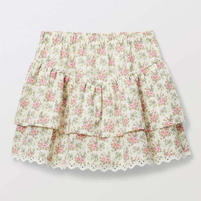JUPE FLEURIE butter cream <span itemprop=