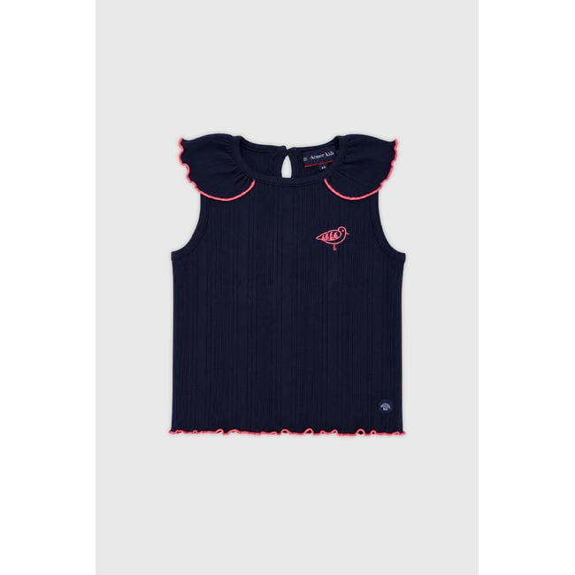 Top sans manche Kids - coton marine deep <span itemprop=