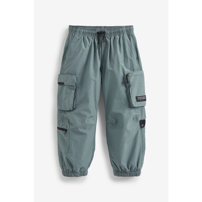 Pantalon cargo bleu pétrole <span itemprop=