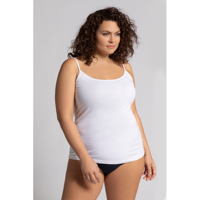 Lot De 2 Bustiers Bretelles Spaghetti Schiesser Coton Biologique - Fille 14 Ans Blanc