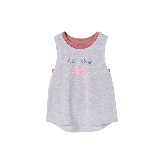 Débardeur 2 en 1 sport vieux rose <span itemprop=