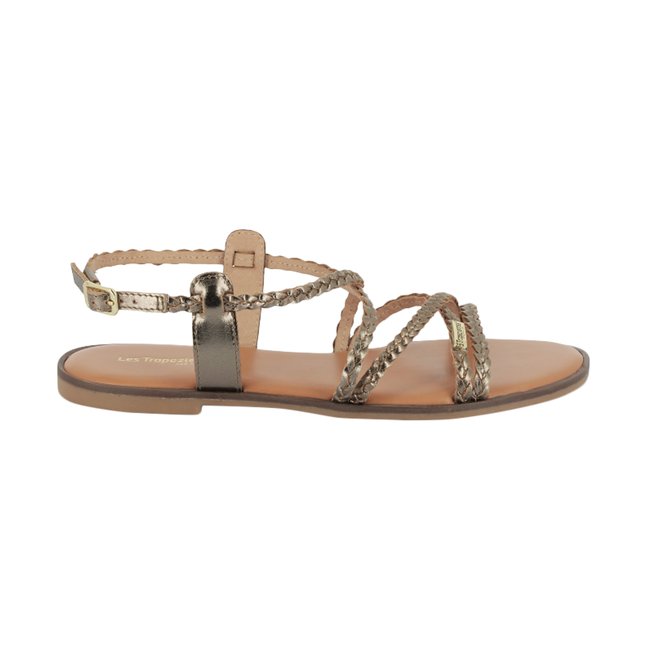 Sandales Cuir Les Tropeziennes Hafty bronze-metal <span itemprop=