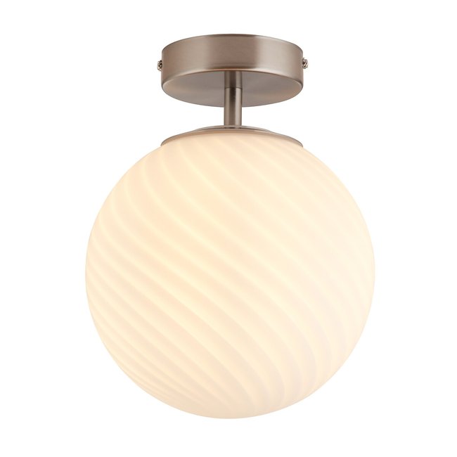 Kyle Twist Orb Bathroom Ceiling Light, white/silver-coloured, SO'HOME