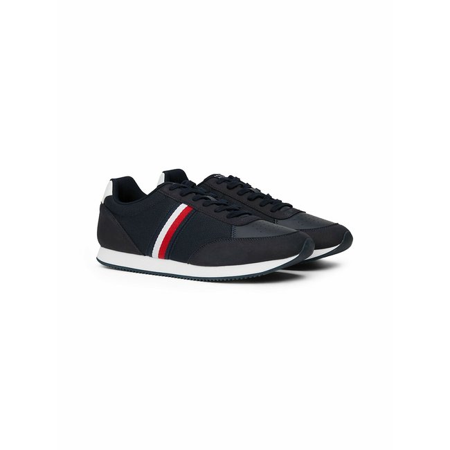 Baskets runner bleu marine <span itemprop=