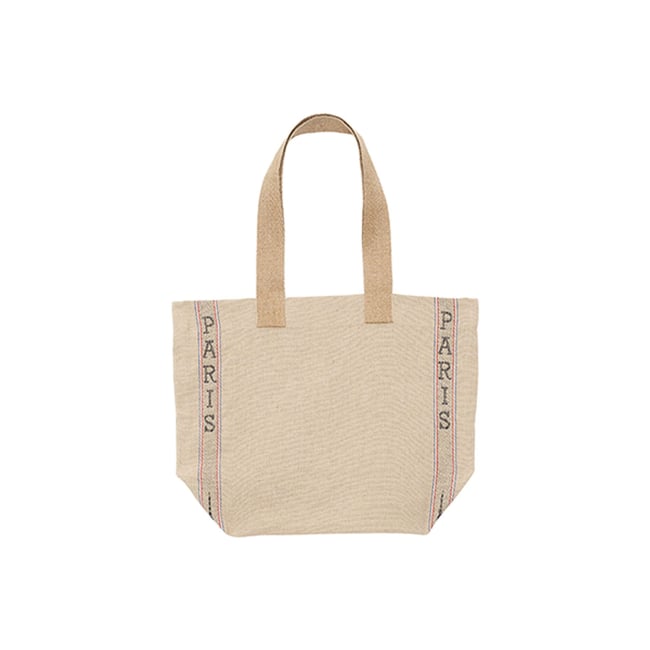 Tote bag paris beige <span itemprop=