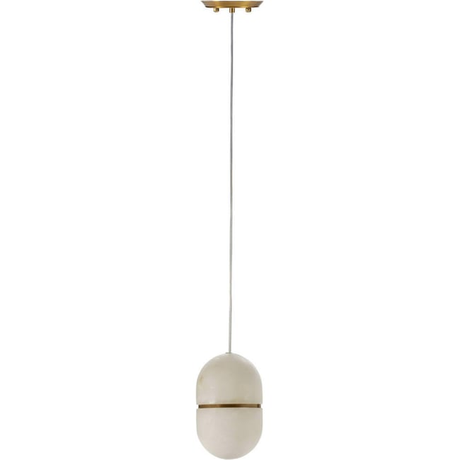 Lampe d'architecte en albâtre et métal Couleur doré et albâtre naturel <span itemprop=