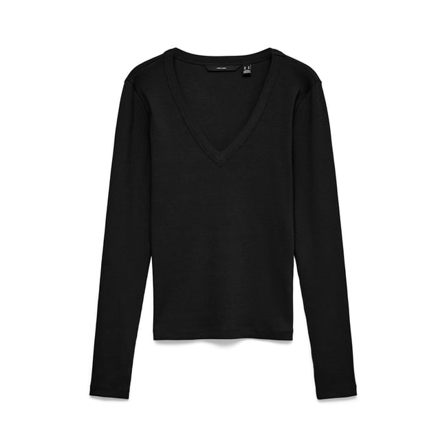 Maglia a maniche lunghe con scollo a V nero  VERO MODA