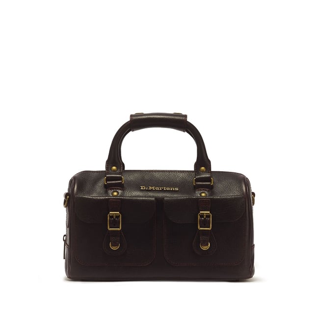 Handtasche Overdrive aus Leder mit Henkeln braun <span itemprop=