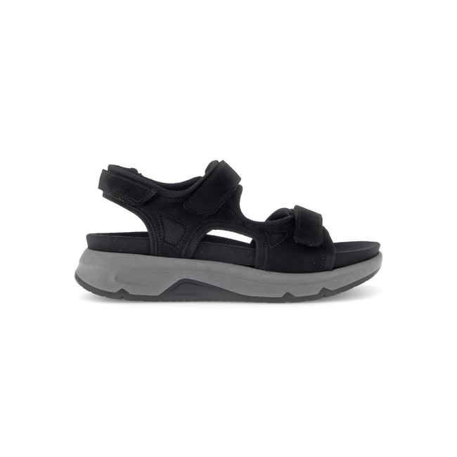 Sandales en  à talon compensé noir <span itemprop=
