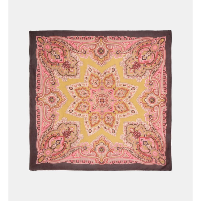 Carré indien de soie linnette - GALERIES LAFAYETTE