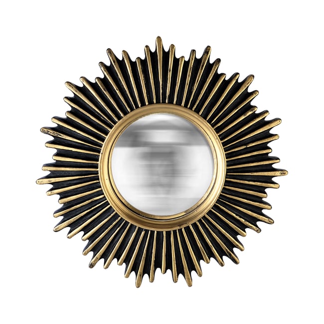 Miroir soleil convexe 20cm Couleur or <span itemprop=