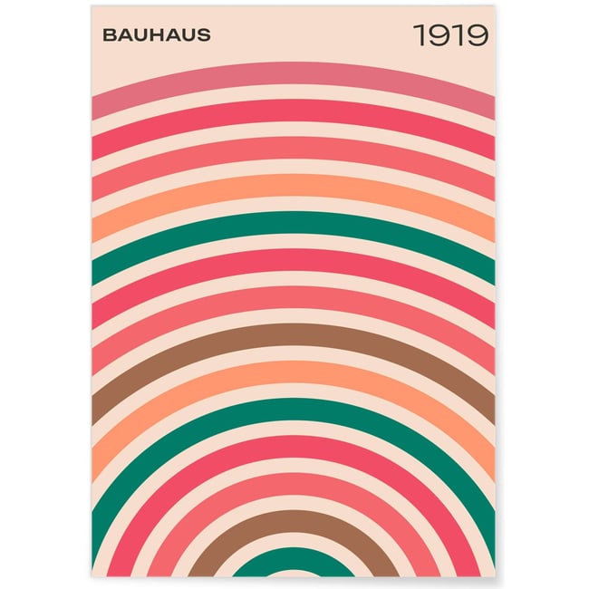 Affiche Bauhaus 8 Couleur blanc <span itemprop=