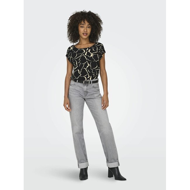 Only bedrukte top met korte mouwen online