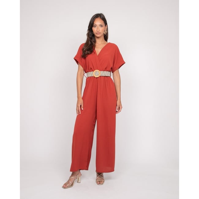 Combinaison Pantalon Cache-coeur Evala - DONA LISA