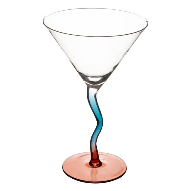 Lot de 4 verres à cocktail en verre HOMY Couleur orange <span itemprop=