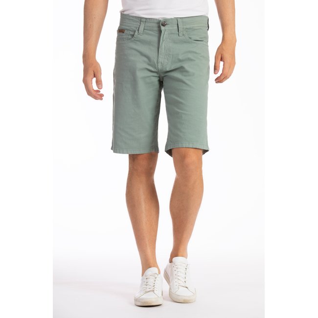 Bermuda coupe droite relax toile coton GENESYX vert <span itemprop=