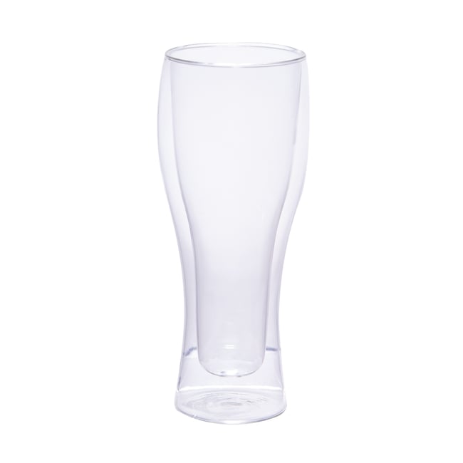Set de 2 gobelets à bière double parois 45 cl Couleur transparent / cristal <span itemprop=