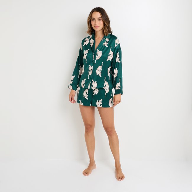 Short pyjama GRAMMY multico vert <span itemprop=