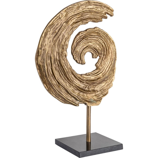 Objet déco spirale en laiton Couleur laiton antique <span itemprop=