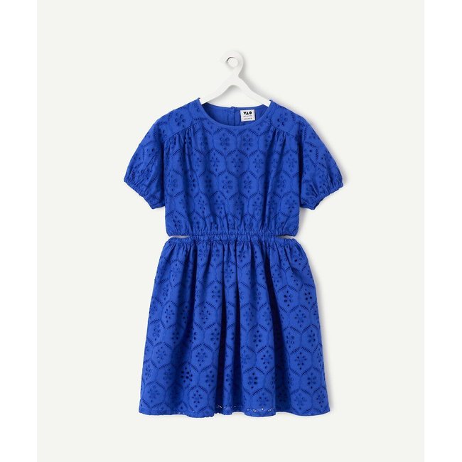 Robe manches courtes bleu <span itemprop=