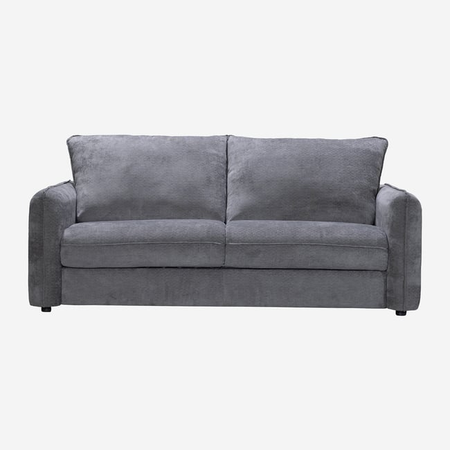 Canapé convertible - Matelas 13 cm - Tissu Norcia OSLO Couleur gris anthracite <span itemprop=
