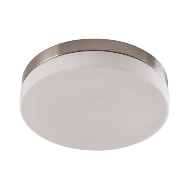 Plafonnier en verre moderne, Amilia Couleur blanc, nickel satiné <span itemprop=