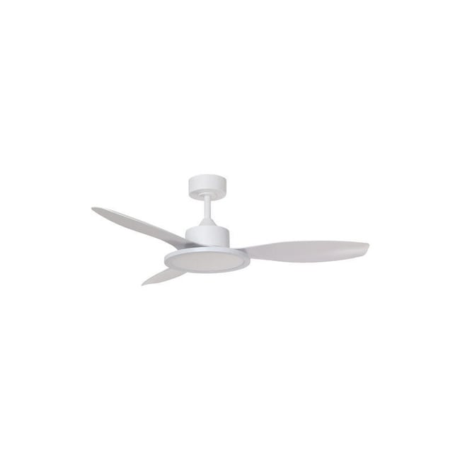 Ventilateur de plafond lumineux blanc mat RIGA II Couleur blanc <span itemprop=