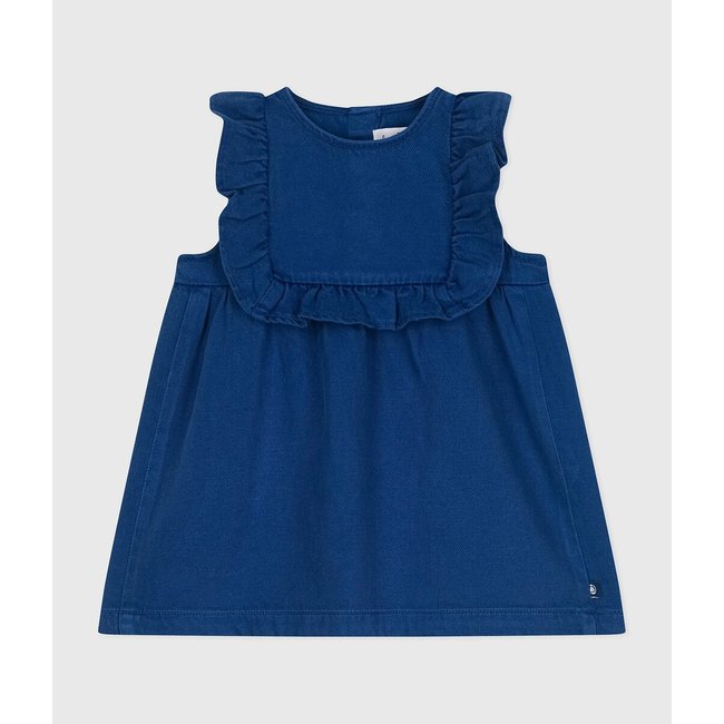 Sleeveless Pinafore Dress, denim blue, PETIT BATEAU