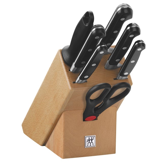 8-pcs, Set de blocs de couteaux, Nature nature <span itemprop=