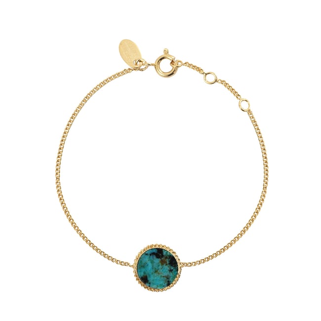 Bracelet lady jaspe africain bleu <span itemprop=